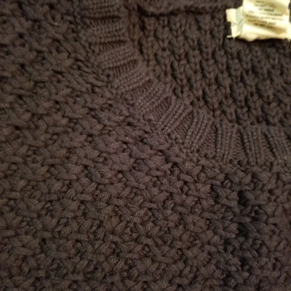 Women's heavy knit sweater navy blue - Picture 3 of 4